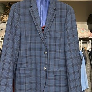 Ben Sherman Blue Check Sport Coat 42R